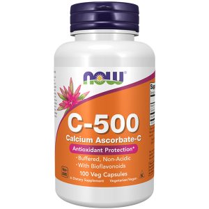 Vitamina C (não ácida) - Ascorbato de Cálcio 500